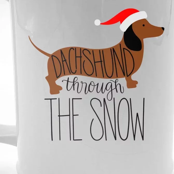 Dachshund Through The Snow Front & Back Beer Stein