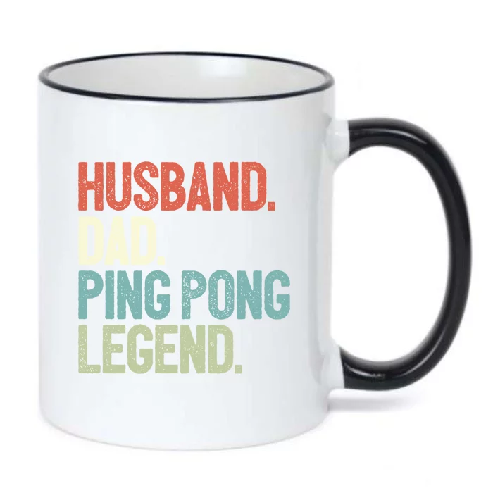 Dad Table Tennis Husband Ping Pong Father Pingpong Funny Gift Black Color Changing Mug