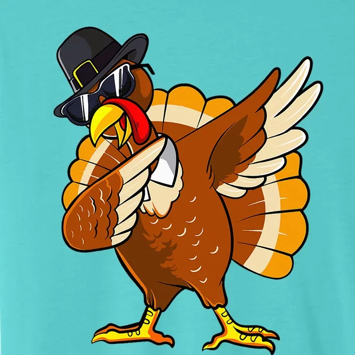 Dabbing Turkey Thanksgiving Day Gifts Pilgrim ChromaSoft Performance T-Shirt