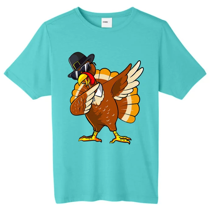 Dabbing Turkey Thanksgiving Day Gifts Pilgrim ChromaSoft Performance T-Shirt