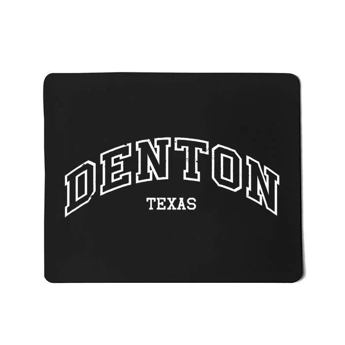 Denton Texas TX Vintage Throwback Classic Athletic Mousepad