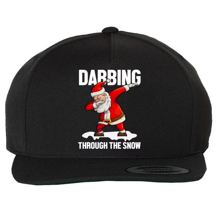 Dabbing Through The Snow Wool Snapback Cap