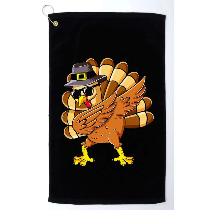 Dabbing Turkey Thanksgiving Day Pilgrim Funny Dab Platinum Collection Golf Towel