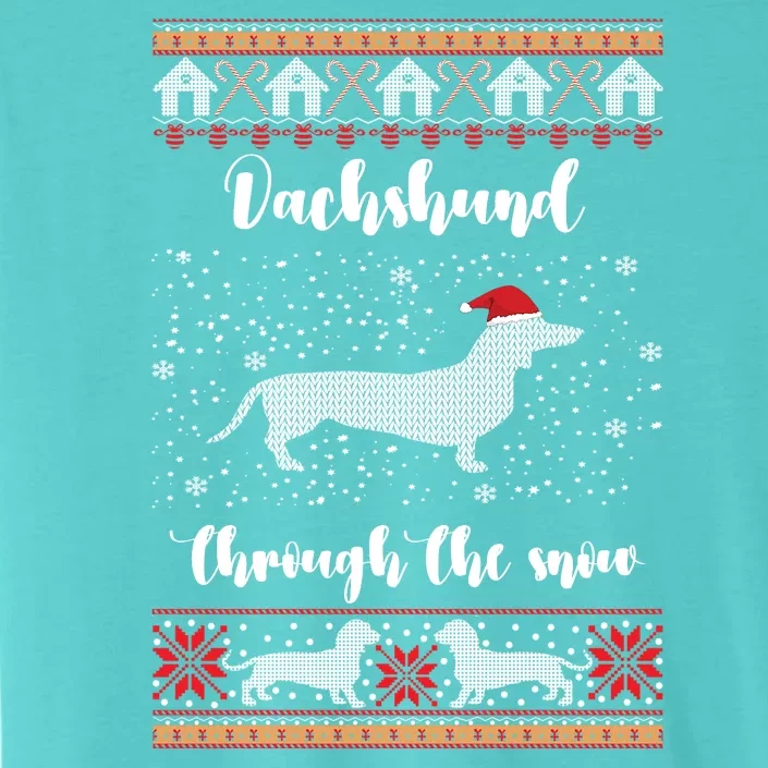 Dachshund Through The Snow Christmas Gift ChromaSoft Performance T-Shirt