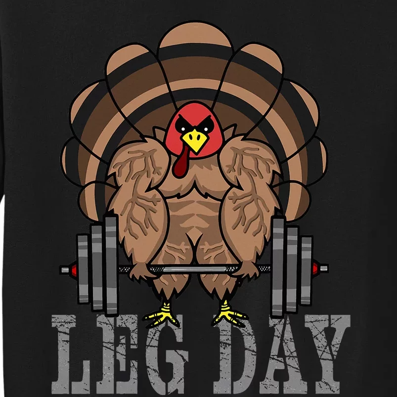 Deadlifting Turkey Thanksgiving Leg Day Deadlift Tall Sweatshirt