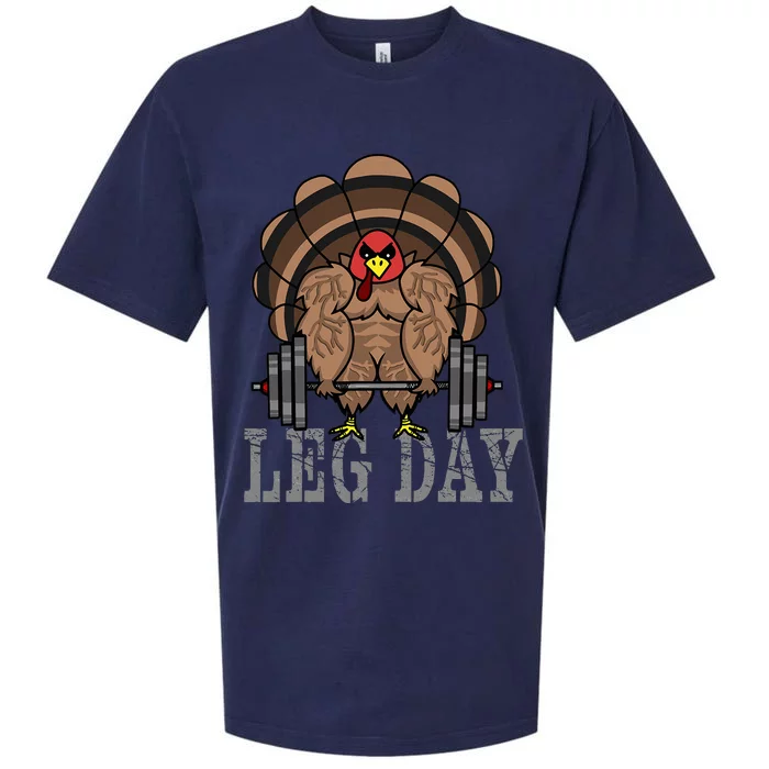 Deadlifting Turkey Thanksgiving Leg Day Deadlift Sueded Cloud Jersey T-Shirt