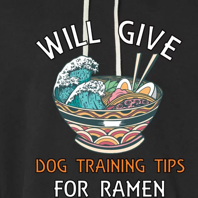 Dog Training Tips Ra Wave Funny For Dog Trainer Meaningful Gift Garment-Dyed Fleece Hoodie