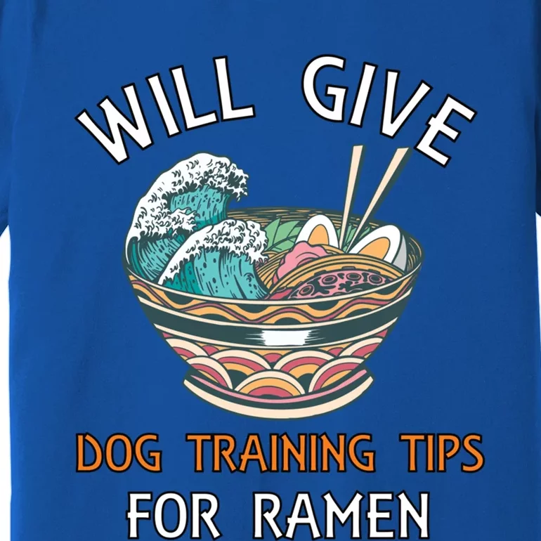 Dog Training Tips Ra Wave Funny For Dog Trainer Meaningful Gift Premium T-Shirt