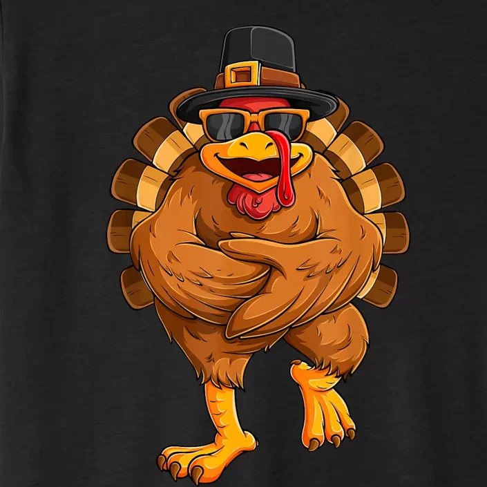 Dancing Turkey Thanksgiving Day Girls Funny Dance ChromaSoft Performance T-Shirt