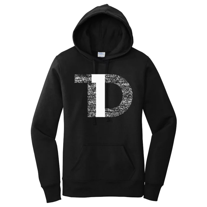 Distressed T1D Type One Diabetes Awareness Women's Pullover Hoodie