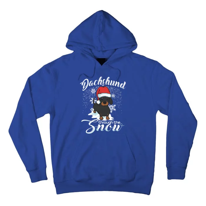 Daschund Through The Snow Dog Lovers Festive Great Gift Tall Hoodie