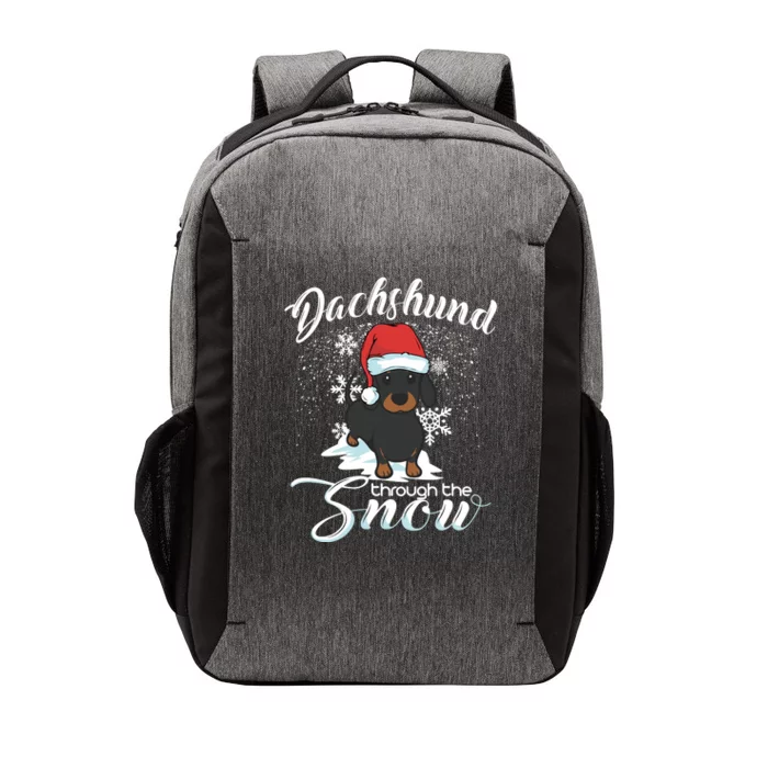 Daschund Through The Snow Dog Lovers Festive Great Gift Vector Backpack