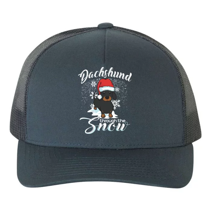 Daschund Through The Snow Dog Lovers Festive Great Gift Yupoong Adult 5-Panel Trucker Hat