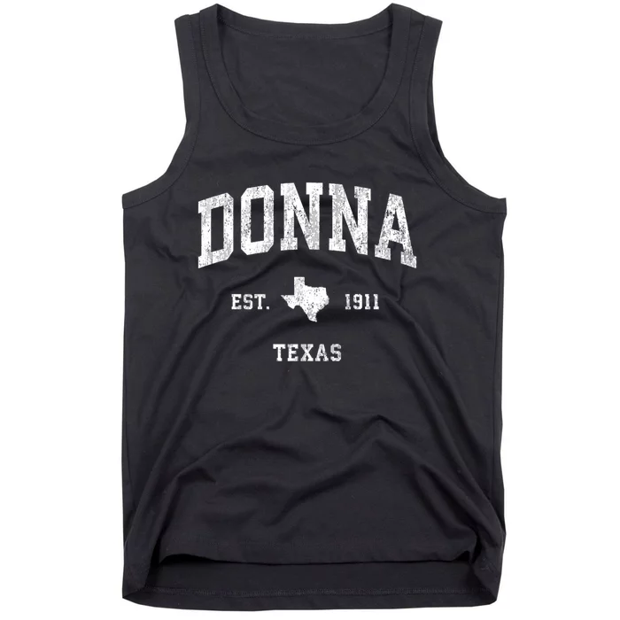 Donna Texas Tx Vintage Athletic Sports Tank Top