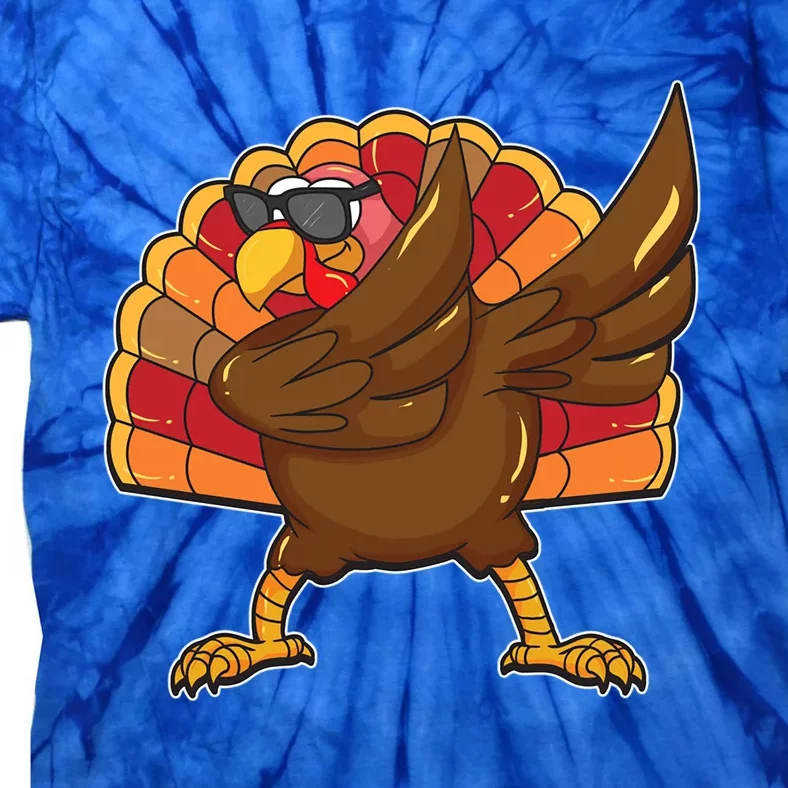 Dabbing Turkey Thanksgiving Cool Gift Tie-Dye T-Shirt