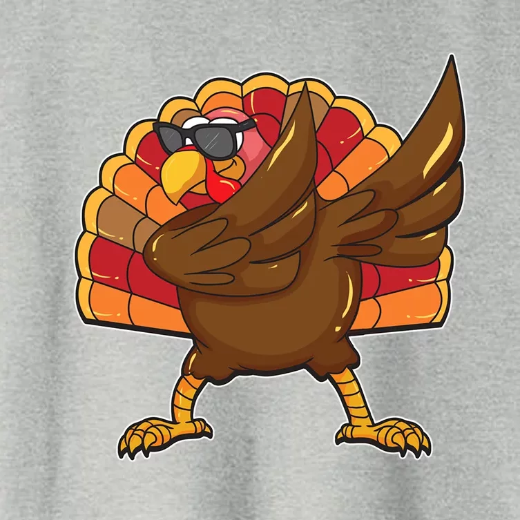 Dabbing Turkey Thanksgiving Cool Gift Women's Crop Top Tee