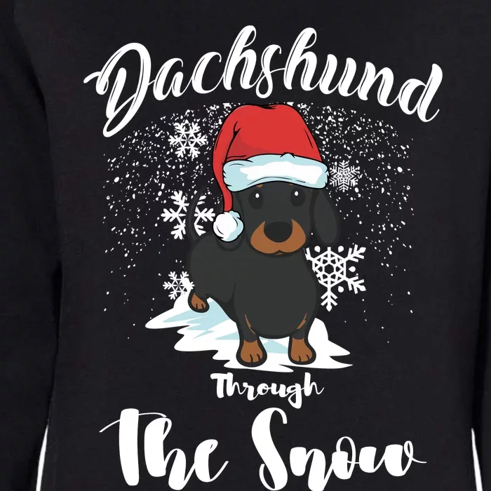 Daschund Through The Snow For Lovers Womens California Wash Sweatshirt