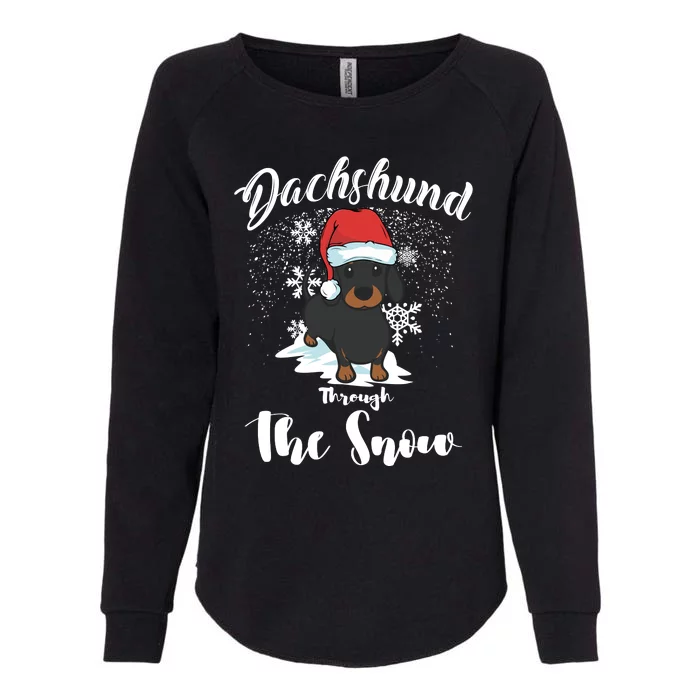 Daschund Through The Snow For Lovers Womens California Wash Sweatshirt