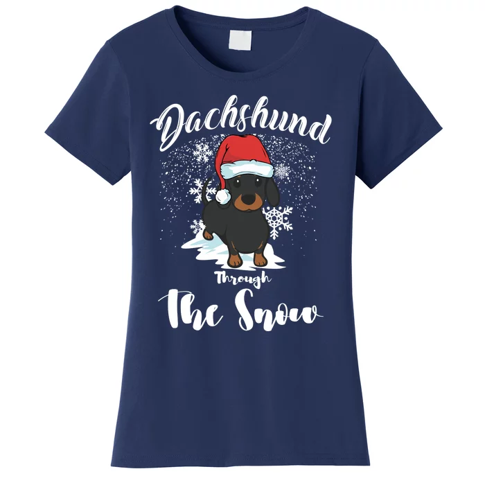 Daschund Through The Snow For Lovers Women's T-Shirt