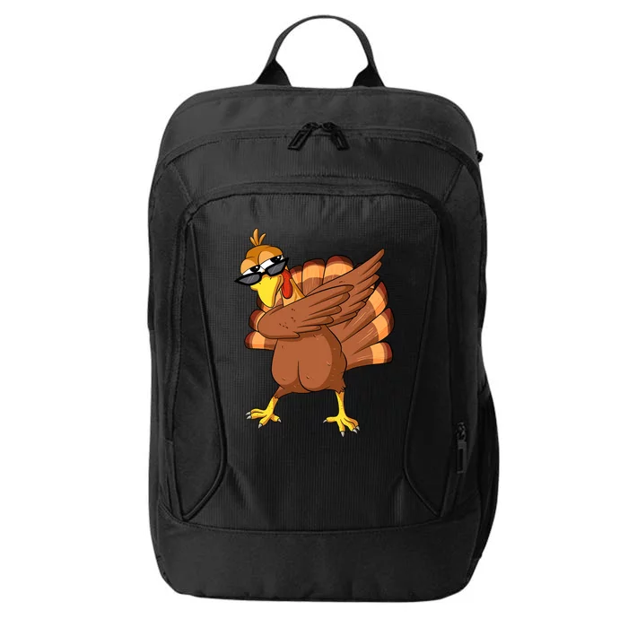 Dabbing Turkey Thanksgiving Day Celebration Pilgrim Turkey Funny Gift City Backpack