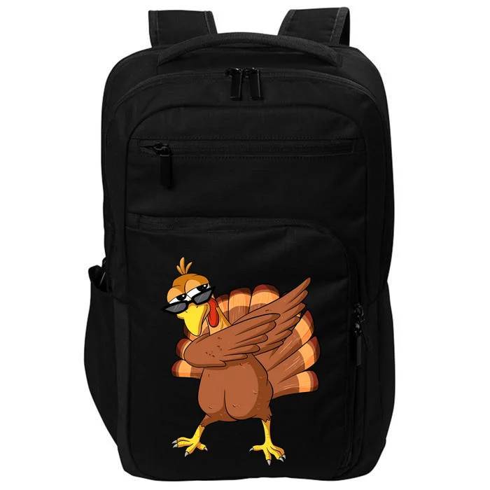 Dabbing Turkey Thanksgiving Day Celebration Pilgrim Turkey Funny Gift Impact Tech Backpack