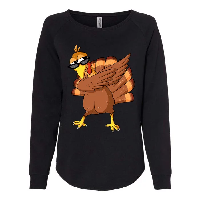 Dabbing Turkey Thanksgiving Day Celebration Pilgrim Turkey Funny Gift Womens California Wash Sweatshirt