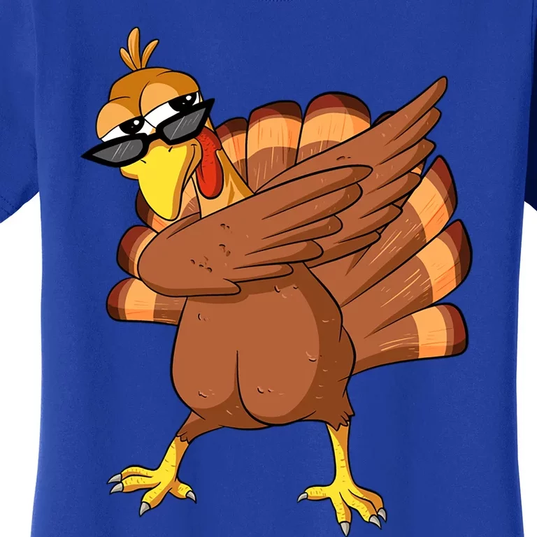 Dabbing Turkey Thanksgiving Day Celebration Pilgrim Turkey Funny Gift Women's T-Shirt