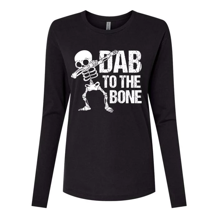 Dab To The Bone Dancing Skeleton Costume Funny Halloween Gift Womens Cotton Relaxed Long Sleeve T-Shirt