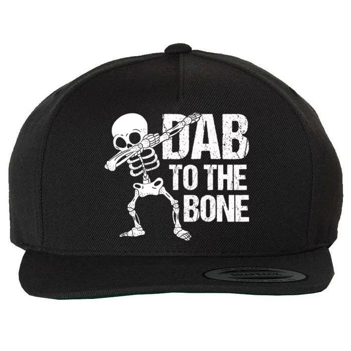 Dab To The Bone Dancing Skeleton Costume Funny Halloween Gift Wool Snapback Cap