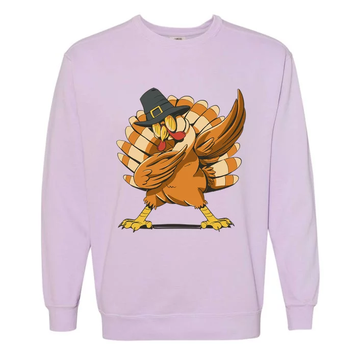 Dabbing Turkey Thanksgiving Dabbing Turkey Funny Gift Garment-Dyed Sweatshirt