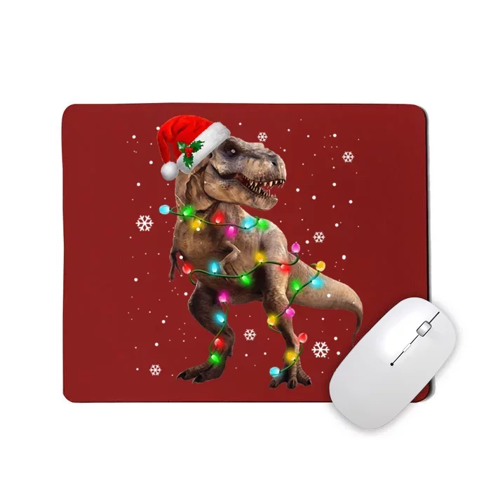 Dinosaur Trex Tree Christmas Sweater Xmas Pet Dino Trex Mousepad