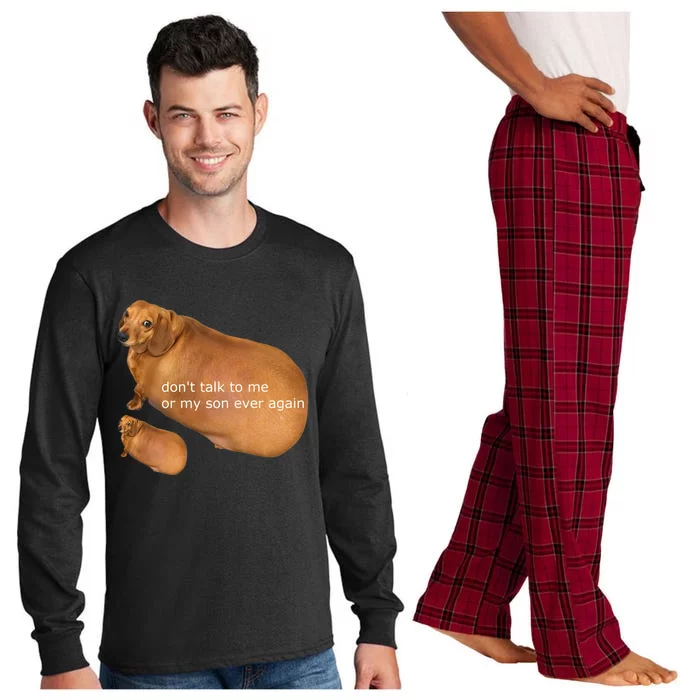 Dont Talk To Me Or My Son Ever Again Funny Dog Great Gift Long Sleeve Pajama Set