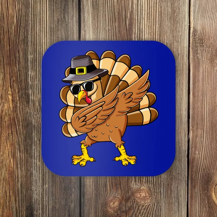 Dabbing Turkey Thanksgiving Day Pilgrim Funny Dab Cute Gift Coaster