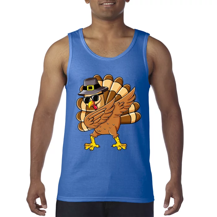 Dabbing Turkey Thanksgiving Day Pilgrim Funny Dab Cute Gift Tank Top