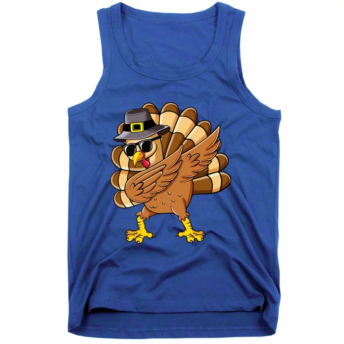 Dabbing Turkey Thanksgiving Day Pilgrim Funny Dab Cute Gift Tank Top