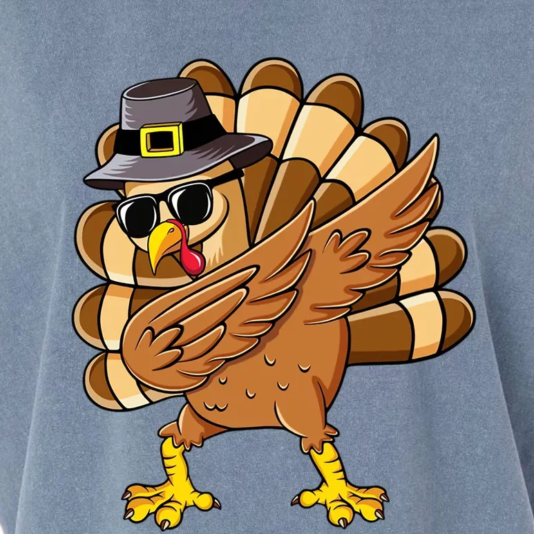 Dabbing Turkey Thanksgiving Day Pilgrim Funny Dab Cute Gift Garment-Dyed Women's Muscle Tee