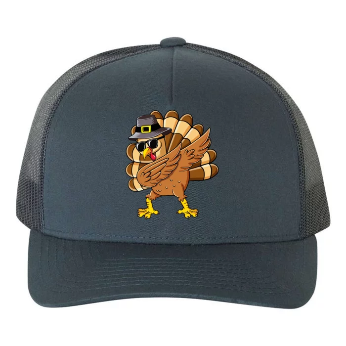 Dabbing Turkey Thanksgiving Day Pilgrim Funny Dab Cute Gift Yupoong Adult 5-Panel Trucker Hat