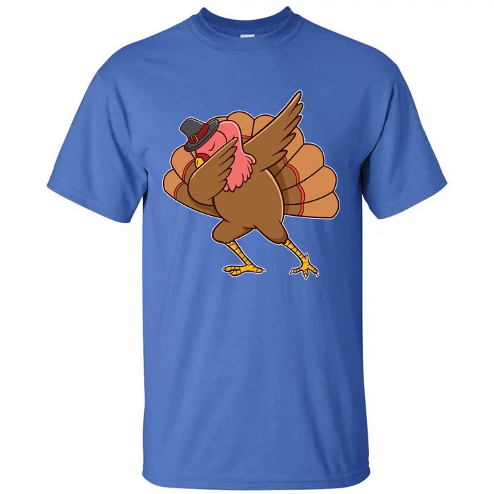 Dabbing Turkey Thanksgiving Dinner Gift Idea Meaningful Gift Tall T-Shirt