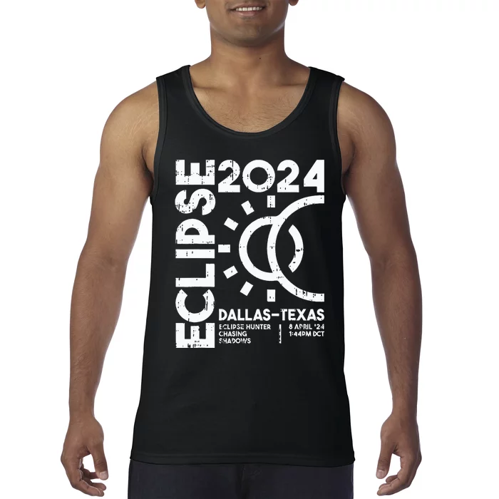 Dallas Texas Total Solar Eclipse April 8 2024 Totality Tank Top