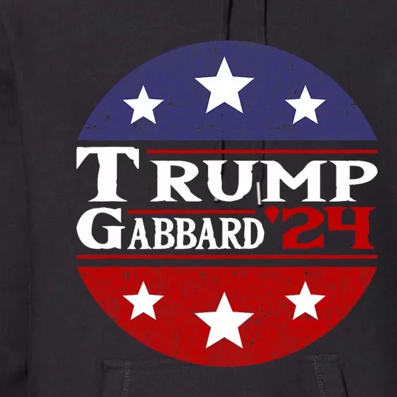 Donald Trump Tulsi Gabbard 2024 Conservative Us Flag Premium Hoodie