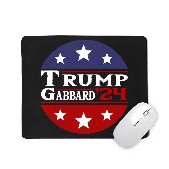 Donald Trump Tulsi Gabbard 2024 Conservative Us Flag Mousepad