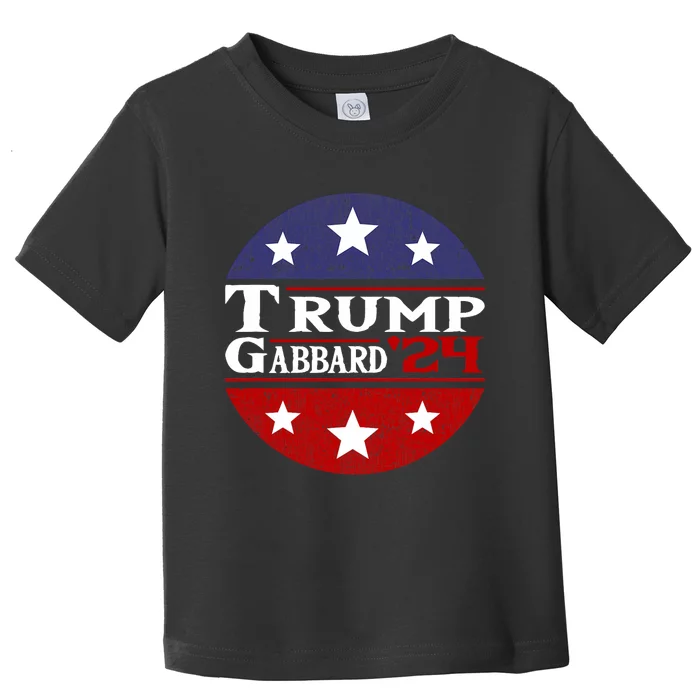 Donald Trump Tulsi Gabbard 2024 Conservative Us Flag Toddler T-Shirt