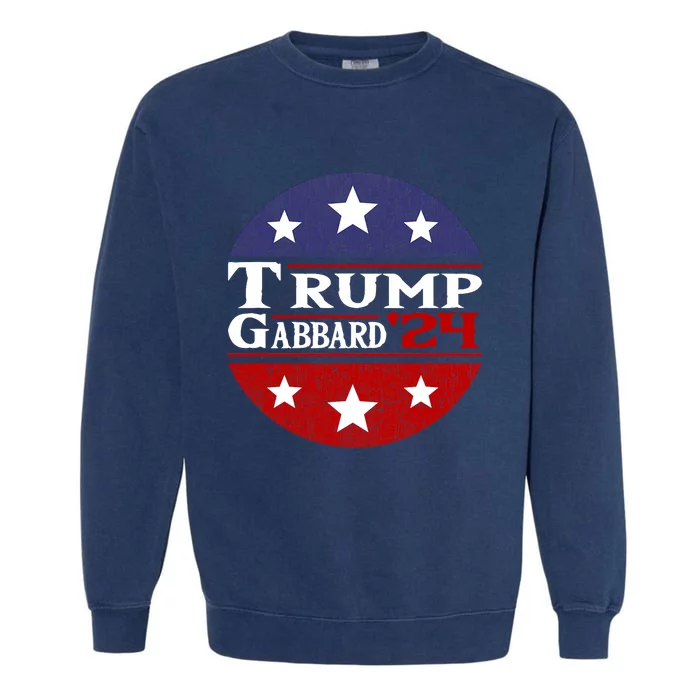 Donald Trump Tulsi Gabbard 2024 Conservative Us Flag Garment-Dyed Sweatshirt