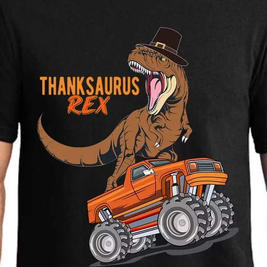 Dabbing Turkey Trex Dinosaur Pilgrim Happy Thanksgiving Gift Pajama Set