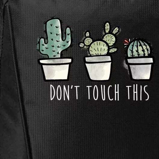 Don't Touch This Funny Cactus City Backpack