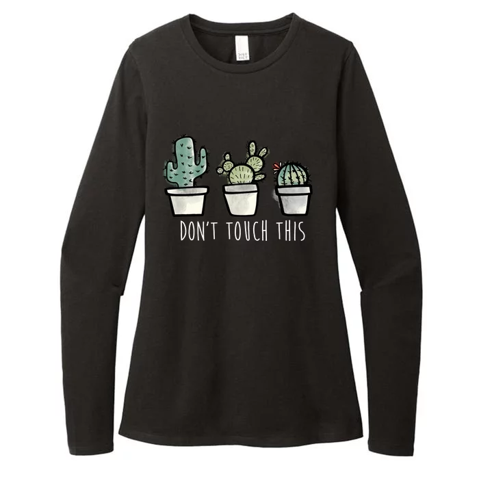 Don't Touch This Funny Cactus Womens CVC Long Sleeve Shirt