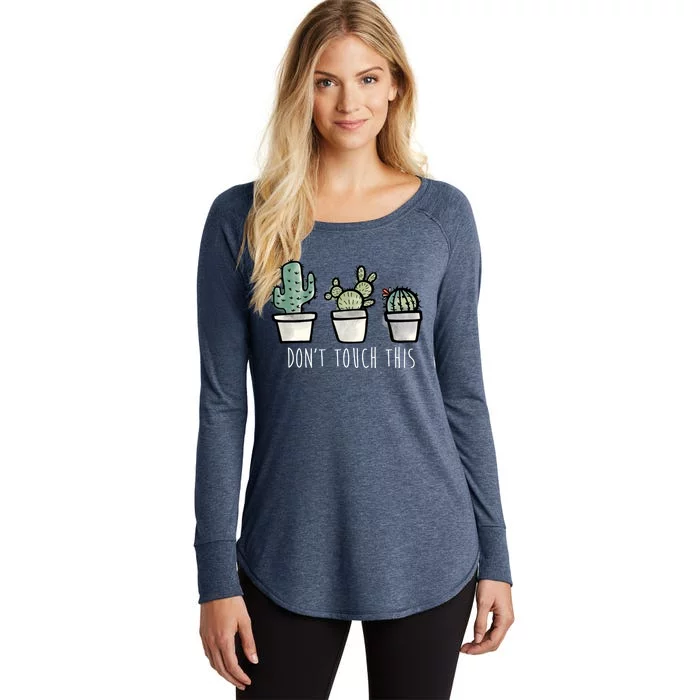 Don't Touch This Funny Cactus Women's Perfect Tri Tunic Long Sleeve Shirt