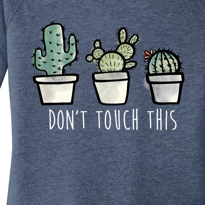 Don't Touch This Funny Cactus Women's Perfect Tri Tunic Long Sleeve Shirt