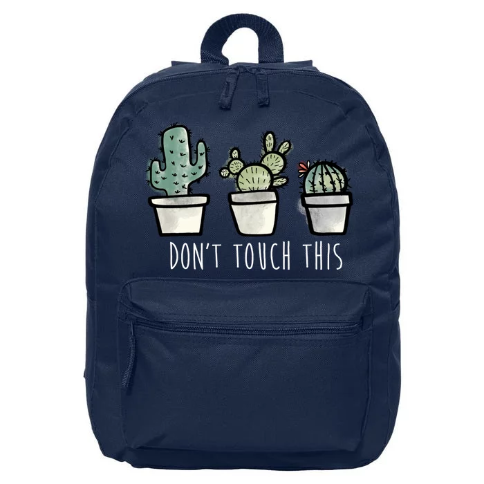 Don't Touch This Funny Cactus 16 in Basic Backpack