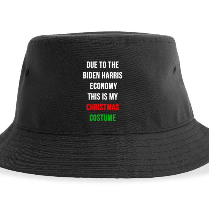 Due To The Biden Harris Economy This Is My Christmas Costume Sustainable Bucket Hat